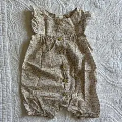 H&M 花柄ロンパース 2-4M 62cm オーガニックコットン