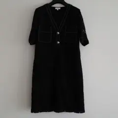 美品 CLAUDIE PIERLOT ピエルロ ツイードワンピース FR34 - メルカリ