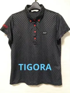なごみ様 美品✨TIGORA チェック柄 半袖シャツ LL 黒/赤