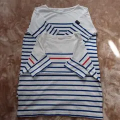 ボートネックストライプTシャツ2枚セット