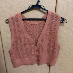 ニットベスト オレンジのサムネイル