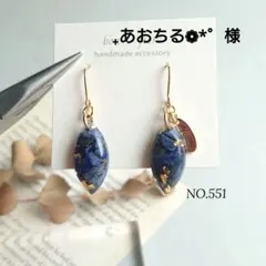 ₊あおちる❁*゜様　NO.551 ⑤ノンホールピアス(イヤリング)