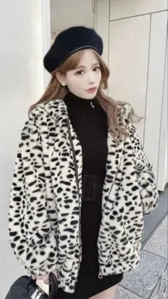 美品Rady ダルメシアンエコファーブルゾン Mサイズボアジャケットファーコート
