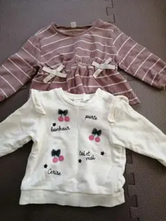 アプレレクール　3can4on 90サイズ トレーナー 　綿100 2点セット