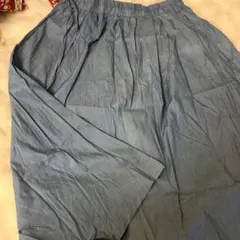 薄手ブルーサルエルパンツ4XL