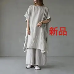 【新品】evam eva リネンポンチョ　ワンピース　えみおわす　ババグーリ