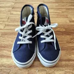 VANS 21cm ネイビー ハイカットスニーカー