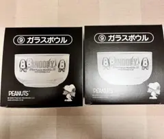 スヌーピー 一番くじ　⑨ガラスボウル 2個セット
