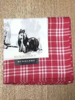 ❤︎BURBERRY 犬柄 ハンカチ　チェック