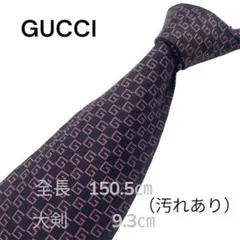 GUCCI ネクタイ Gロゴ 総柄 シルク イタリア製