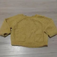 ZARA ポケット付きイエローニットセーター 92センチ