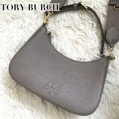 未使用級✨トリーバーチ ショルダーバッグ 2way ロゴ ハーフムーン テア