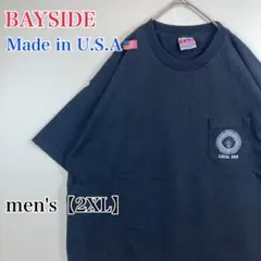 ●T910【アメリカ製】ベイサイド 969電気工事組合 Tシャツ 【2XL】
