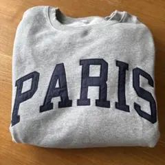PARIS ロゴ入り グレー ポケット付きスウェット