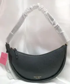 【ケイトスペード】 三日月型 ワンショルダーバッグ レザー 黒