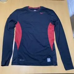 Nike Pro DRI-FIT 長袖Tシャツ S 黒/赤