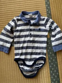 H&M ストライプロンパース 9-12M