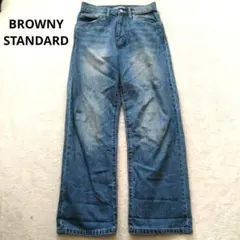 BROWNYSTANDARD ストレートデニム ライトブルー カジュアル Mのサムネイル