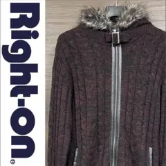 Right-on パーカー　SPINASH　上着　L　バーガンディ　ボルドー