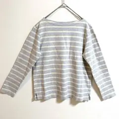 美品✨ユニクロ UNIQLOボーダー長袖カットソー M シンプル　綿100％