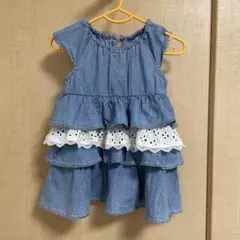※SALE※branshes デニムノースリーブワンピース チュニック 80㎝のサムネイル
