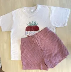 ジェラートピケ スムーズィーフルーツジャガードプルオーバー&ショートパンツセット