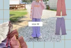 しまむら ayanoコラボ コーデュロイパンツ パープル M