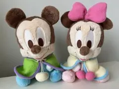 ベビーミッキー ベビーミニー ぬいぐるみ マスコット セット レトロ レア 希少