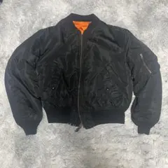 90s ALPHA INDUSTRIES MA-1 ブラック アルファ USA製