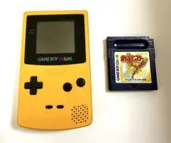 【値下げ】ジャンク品 ゲームボーイカラー本体（イエロー）＋ポケモン金セット