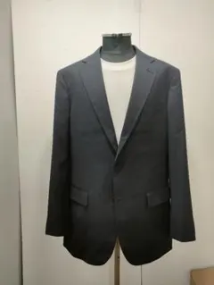 濃紺 テーラードジャケットチェック　A7 NO.135