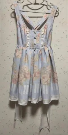 ☆新品☆CHOCOCHIP ロリータワンピース ネイビー 花柄 - メルカリ