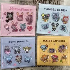 【限定】セブンイレブン　ナルミヤ　オリジナルぷっくりシール　全4種　コンプリート