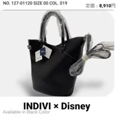 【未使用】ディズニー× インディヴィコラボ　ハンドバッグ　ショルダーバッグ　黒