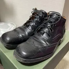 vintage made in japanのレザーの靴　難あり