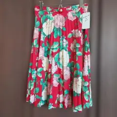 【新品タグ付】AS KNOW AS 花柄プリーツスカート