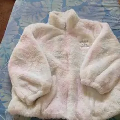 ファー素材 ピンクとホワイト ジャケット 100cm~