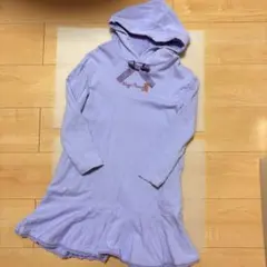 メゾピアノ くま　ワンピース トレーナー　ラメ　130 パープル　紫