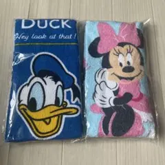 ディズニー フェイスタオル 2枚セット ドナルド ミニー