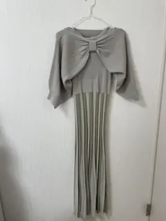 dazzlin リボン付きニットワンピース