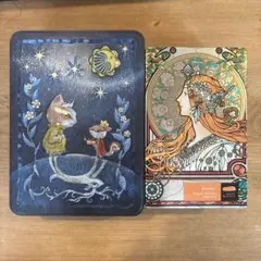 ふわふわガーゼハンカチ⭐️おとぎの国の猫と仲間たち☆月明かりの猫