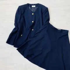 アリスバーリー 紺ブレザー×スカート 7 日本製 美品 セレモニー セットアップ