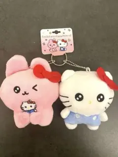 ハローキティ きのこキティぬいぐるみ キーホルダーとファスナー