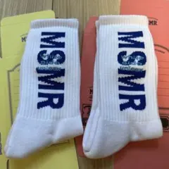 MSMR ロゴ入り ホワイトソックス フリーサイズ　2足セット