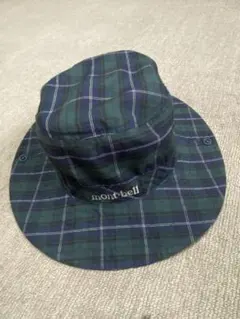 mont-bell チェック柄ハット Mサイズ 56-58cm