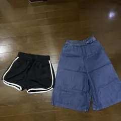 ショートパンツとハーフパンツ の2点セット 女の子　ジュニア　140cm
