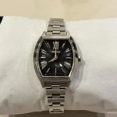 セイコー　ルキア　ソーラー　腕時計　黒文字盤　3b51-0am0