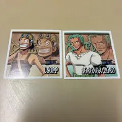 ONE PIECE ウソップ ロロノア・ゾロ ステッカー 2枚セット非売品レア！