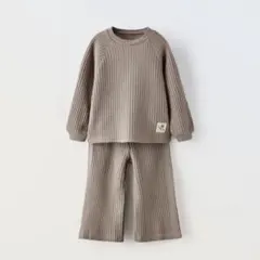 ZARA ザラ　ワッフルニット　セットアップ　新品　タグつき
