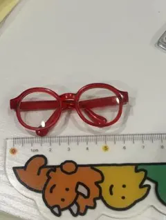メガネ　眼鏡　赤　人形　パオラドール　メルちゃん　ソランちゃん　ちいぽぽちゃんのサムネイル